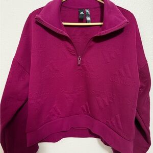 Adidas Women's Deep Burgundy Cowl Sweater